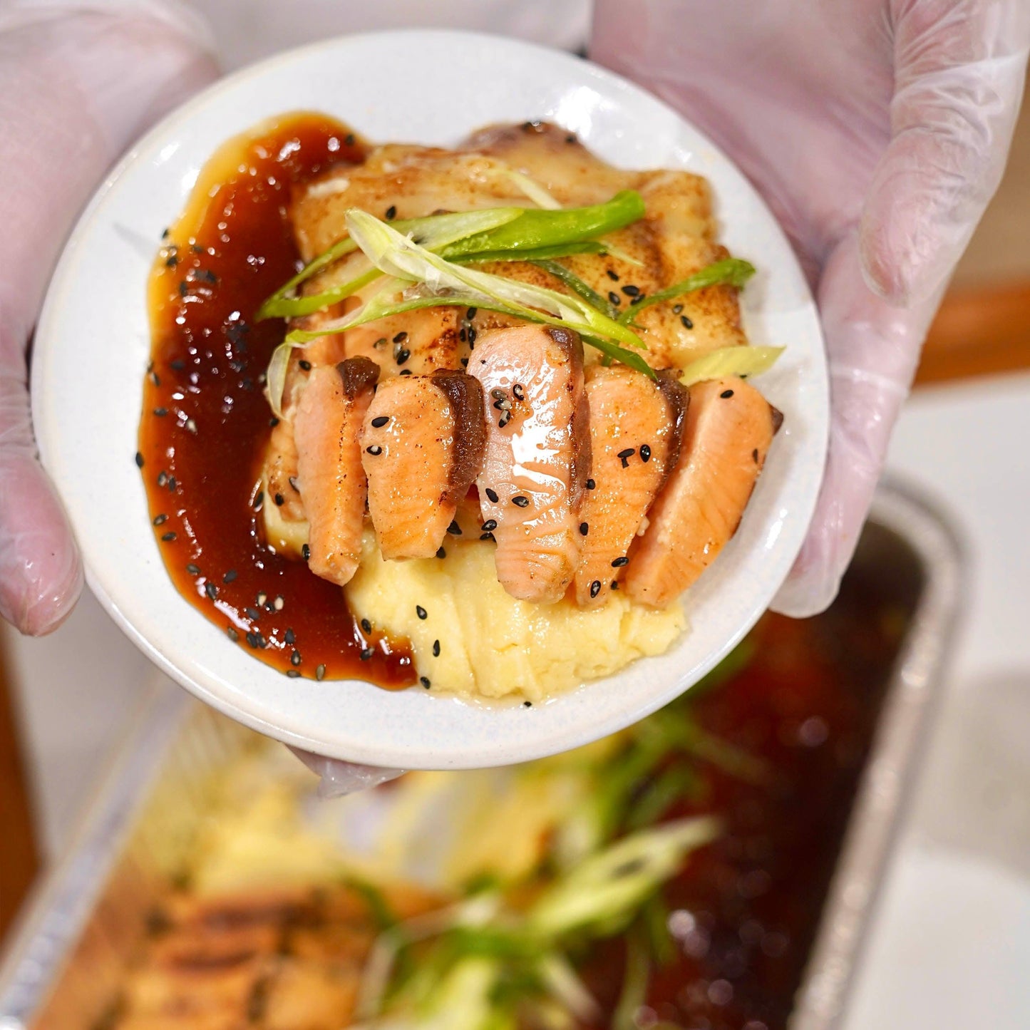 Salmon Teriyaki Gratin Platter